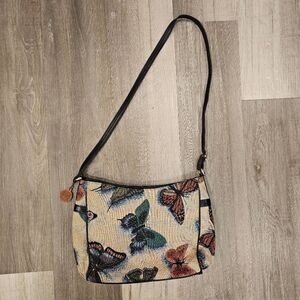 S.A.S. Vintage Butterfly Leather Medium Purse